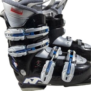 Nordica Next 67 Ski Boots Blk Silver Blue Flex 40 Size 22.5 23.5 275mm Mens Wmn